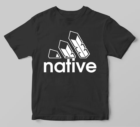 Kids Native 3 Feather 2 - Black Shirt