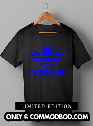 Native 3 Feather *LIMITED EDITION BLUE*  - Black Shirt