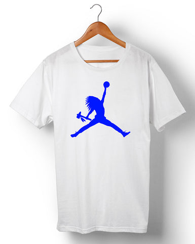 Native Air Jumpman Blue - White Shirt