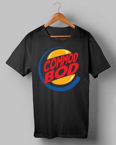 Commod Bod Burger Black T Shirt