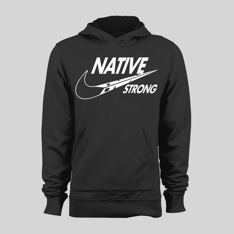 Native Strong Swoosh Parody Black Hoodie