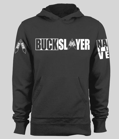 Native Strong Design 8 BuckSlayer - Black Hoodie